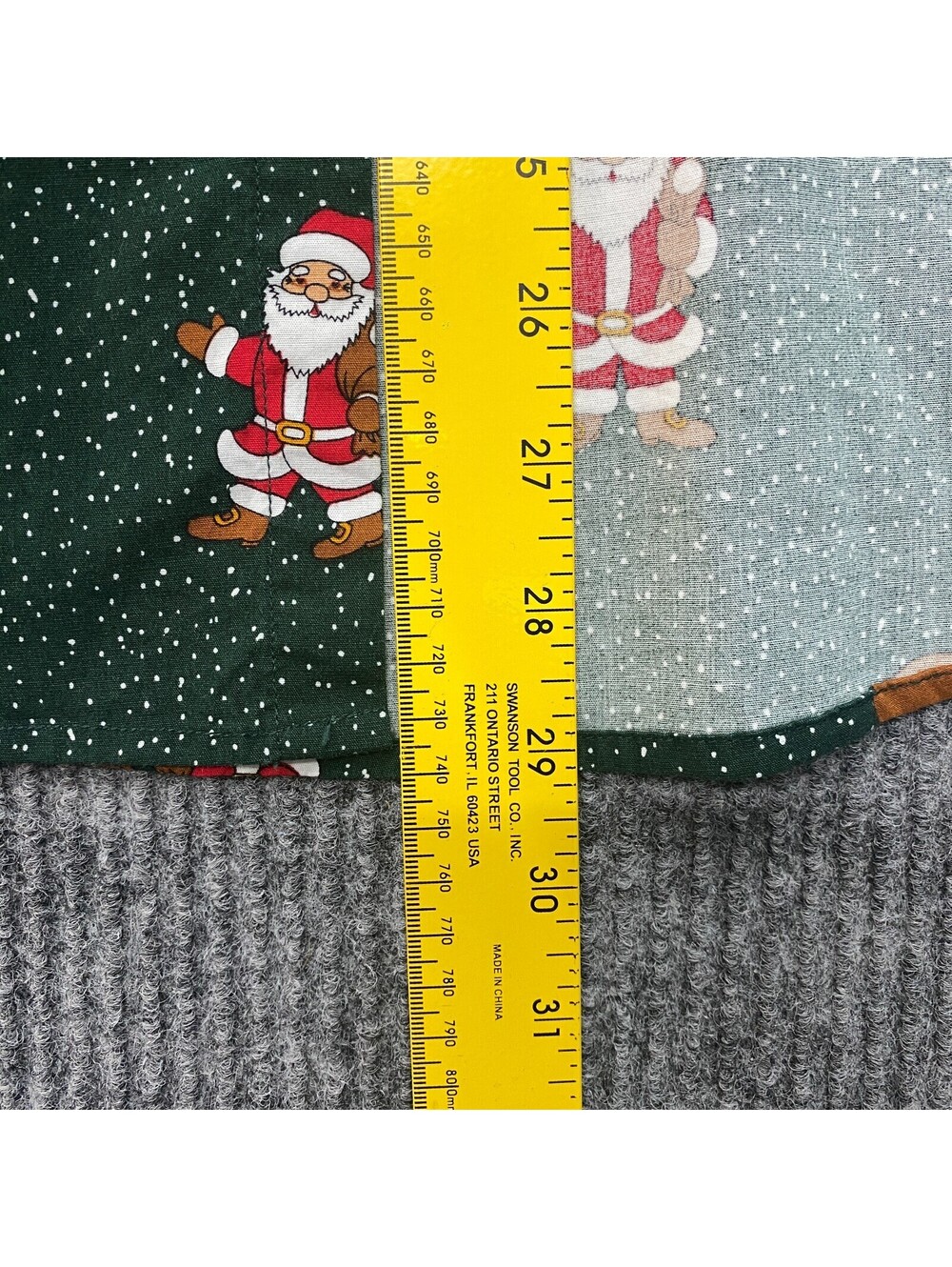 Denim & Flower Shirt Mens S Green Button Up Santa Claus Christmas All Over Print - Picture 7 of 12